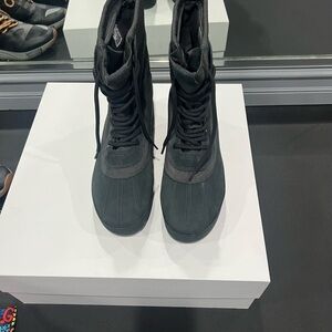 Stylish Black Lace-Up Boots